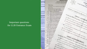 Get 70+ Important questions for LLB Entrance Exam